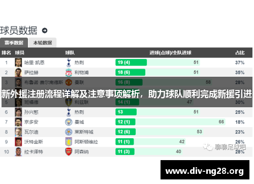 新外援注册流程详解及注意事项解析，助力球队顺利完成新援引进